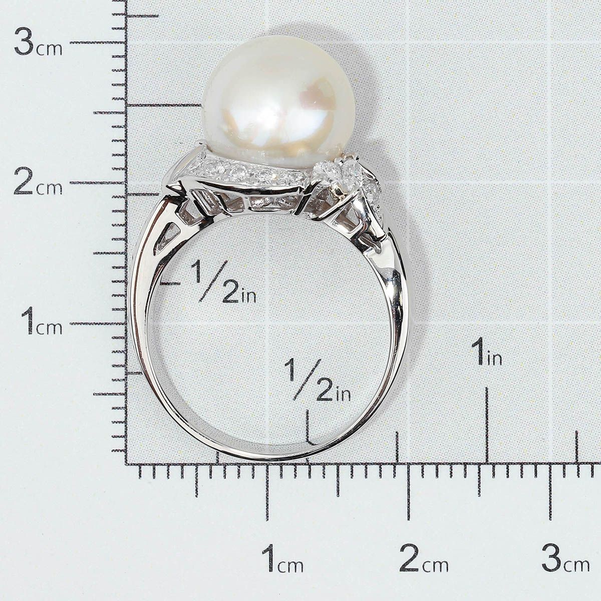 南洋真珠 10.8mm ダイヤモンド 0.39ct プラチナ Pt900 パール