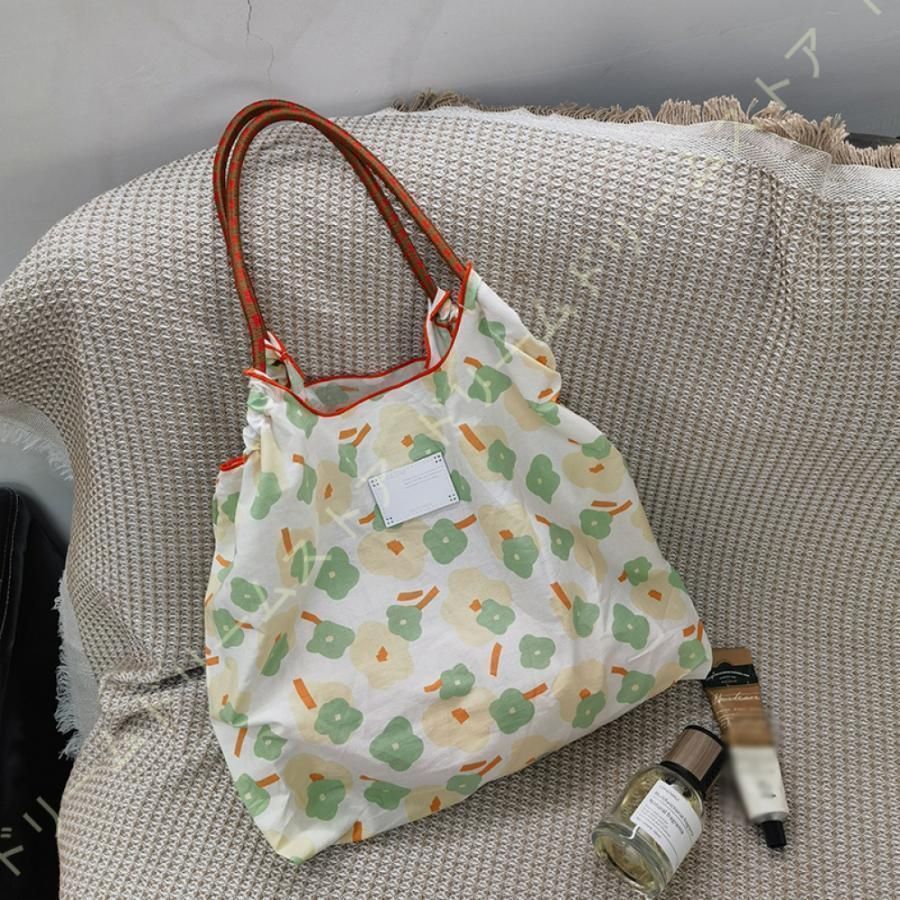 トートバッグ レース 通園バッグ コットン レディース 手提げバッグ 小さな花 内袋付き 大容量 ショッピングバッグ おしゃれ 布 プレゼント エレガント