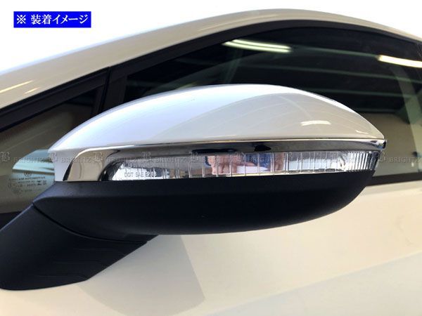 ゴルフR CDDNFF 超鏡面ステンレスメッキミラーウィンカーモール 2PC