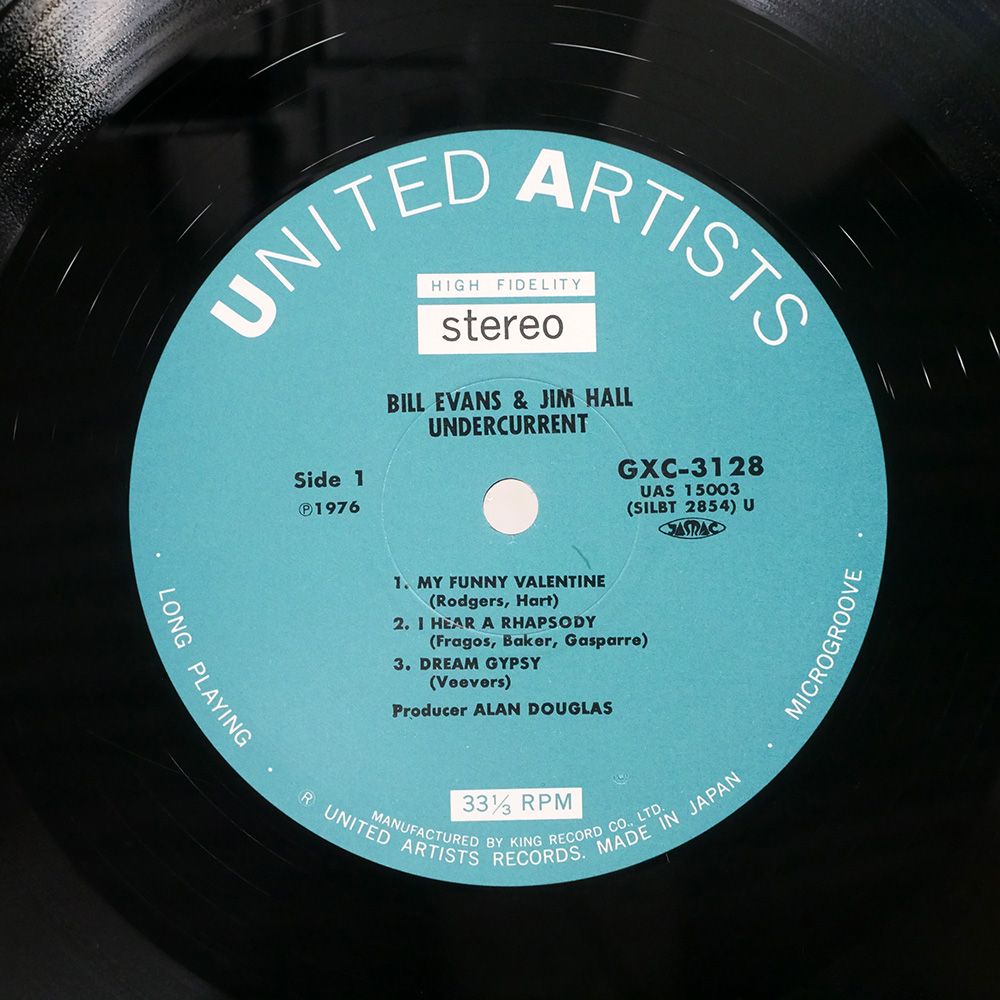 国内盤 BILL EVANS, JIM HALL/UNDERCURRENT/UNITED ARTISTS