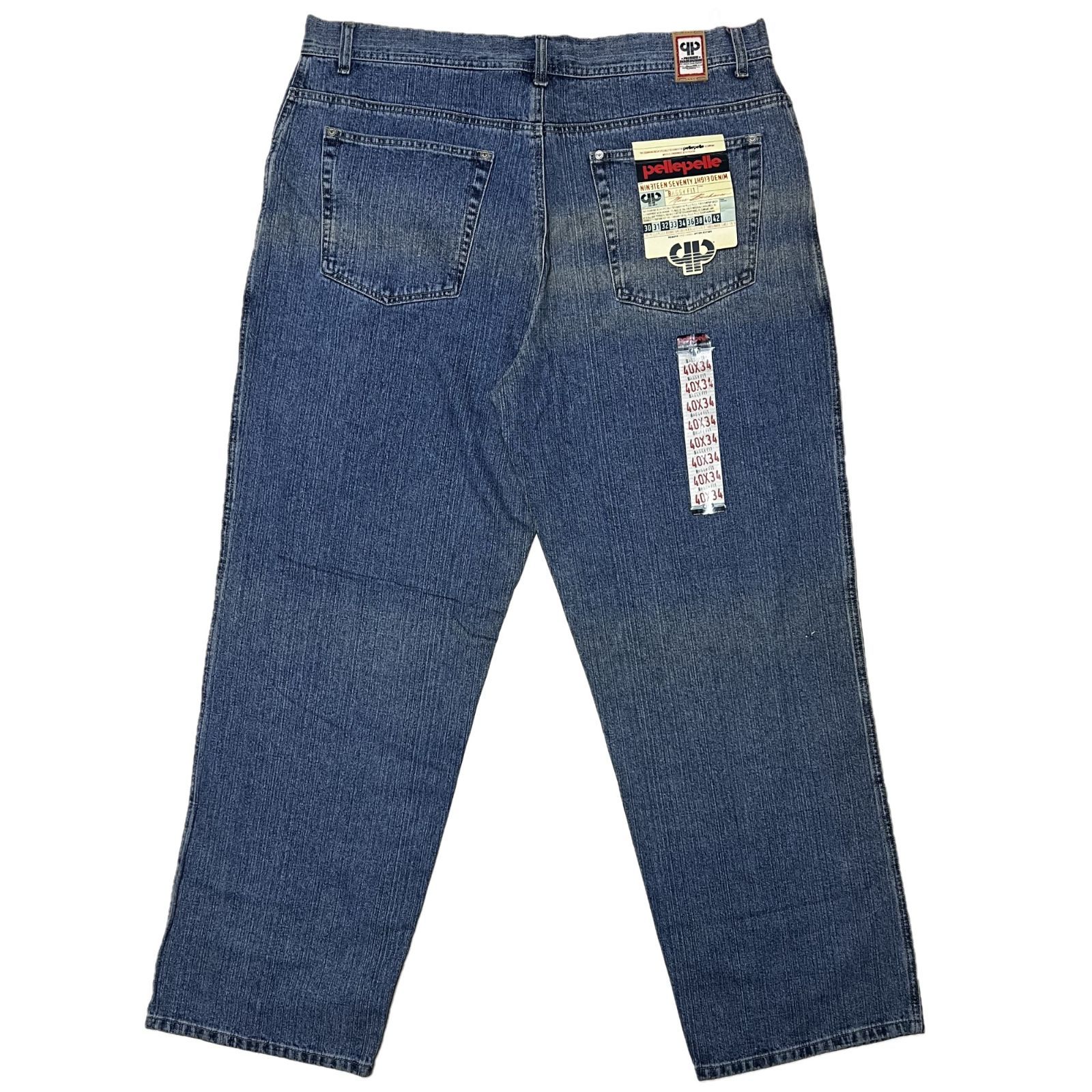 ペレペレ Baggy ブランドロゴデザイン バギー デニムパンツ