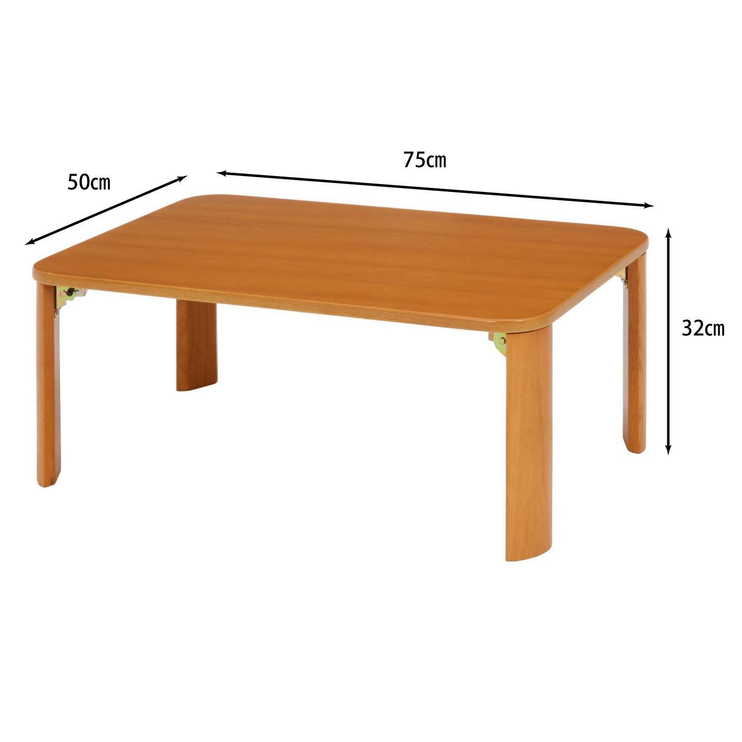 新着商品 12840 折れ脚 角が丸い ナチュラル 幅75×奥行50×高さ32cm 折りたたみテーブル ローテーブル 不二貿易
