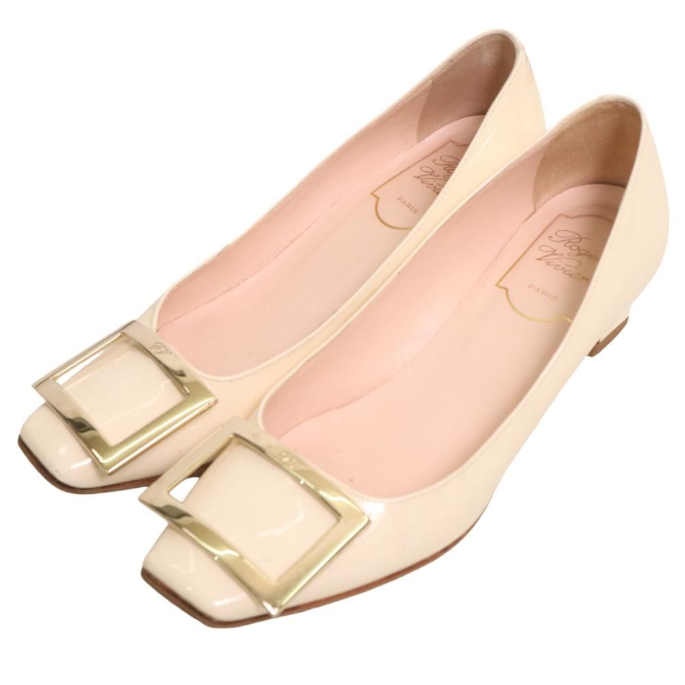 ロジェヴィヴィエ Roger Vivier ゴールドプレート ロゴ エナメル