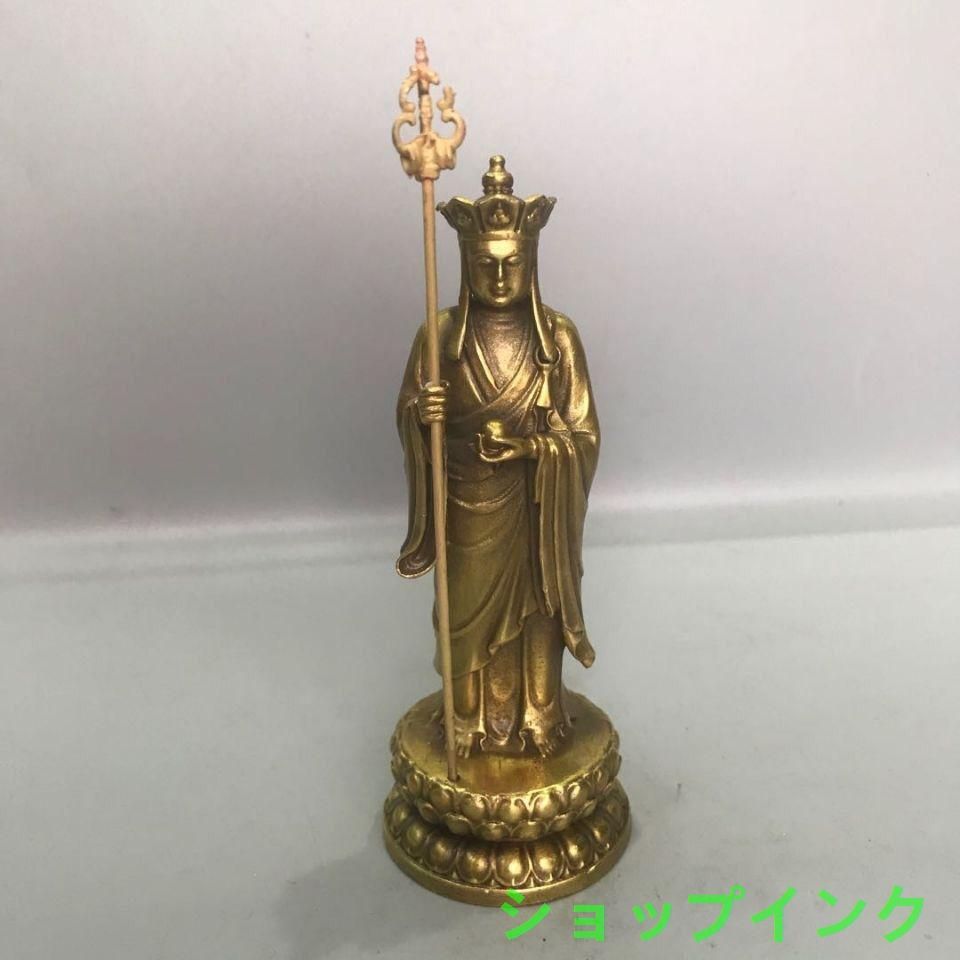 仏教美術 仏像 地蔵王仏像 銅製 銅器 工芸品 美術品 置物 仏教美術 地蔵王 仏像 銅像 銅仏 工芸品 美術品 置物 - メルカリ