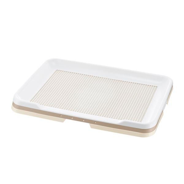 まとめ お掃除簡単ステップトレー ワイド アイボリー ペット用品 ×2セット