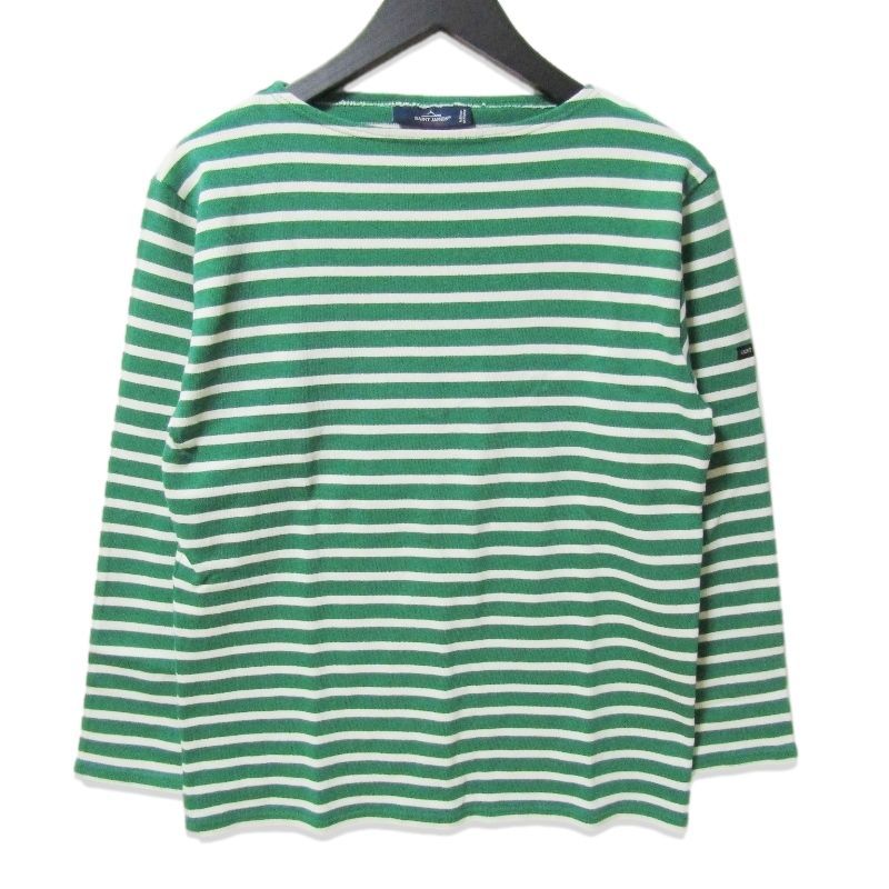 セントジェームス 長袖 カットソー バスクシャツ T6 ダークグリーン Lサイズ 美品 SAINT JAMES セントジェームス バスクシャツ フランス製