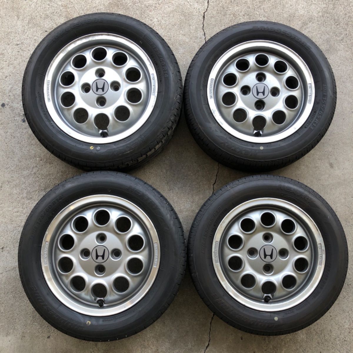 ホンダ ビート 純正アルミホイール 155/65R13 175/60R14 ブリヂストン 