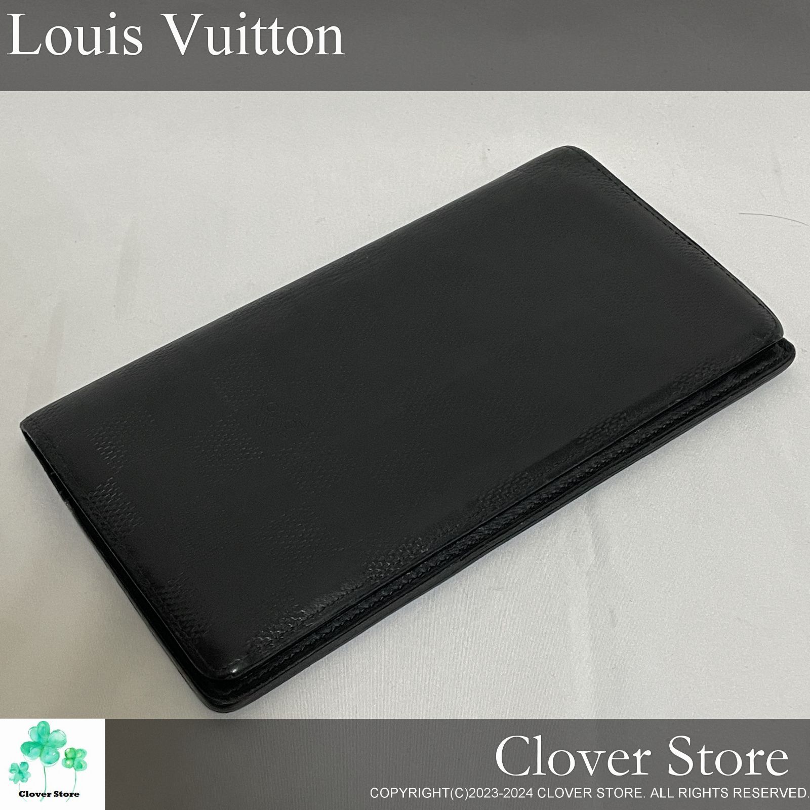 価格交渉お気軽にどうぞ！ ！   【ABランク】  LOUIS VUITTON  ルイ ヴィトン ダミエ アンフィニ ポルトフォイユ ブラザ 二つ折り 長財布 N63010