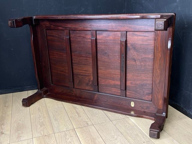 大阪唐木指物家具 中森喜三郎作 唐木座卓 ローテーブル 作家物 伝統