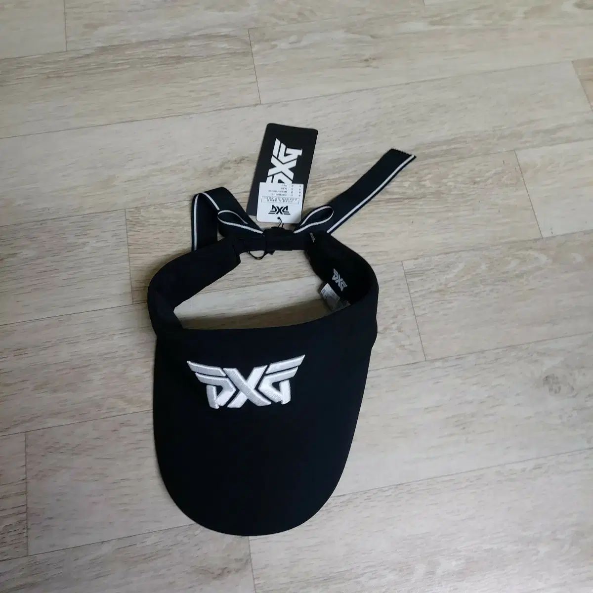 PXG ゴルフ レディース リボン付きストライプデザイン サンバイザー 帽子 PXG ゴルフ レディース リボン付きストライプデザイン サンバイザー