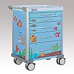 小児科用カート(LUXE) ブルー 690×540×930mm ナビス（アズワン） aso 8-3304-02 医療・研究用機器 アズワン 小児科用カート(LUXE) ブルー(無地) 690×540×930mm LX34PRO-B 1台