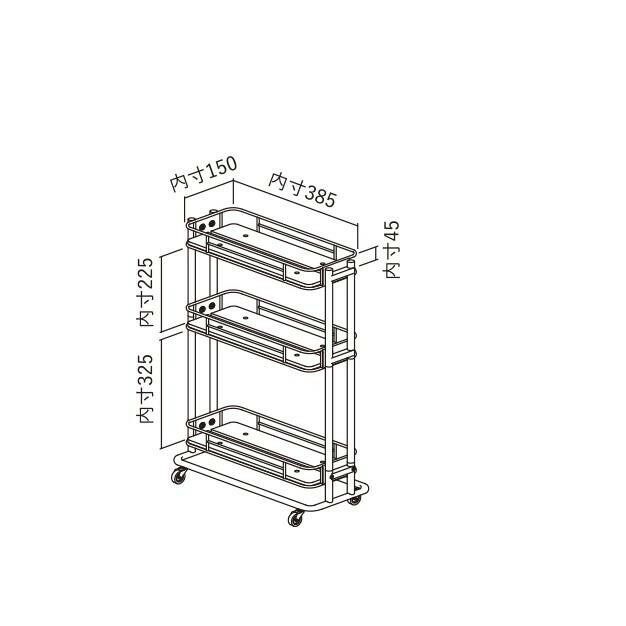 弘益 KOEKI MASH ビーワイケージ スリムワゴン ブラック BCW200BK NEXPOTALLINN_EU