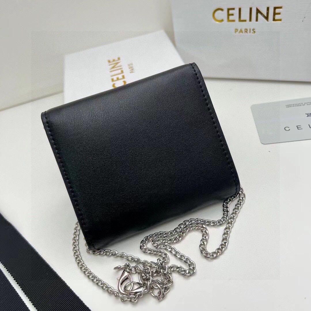 新品未使用 セリーヌ celine 財布 三つ折り トリオンフ ブラック