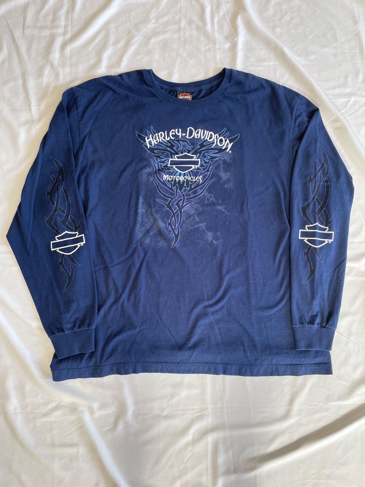 Harley Davidson Blue Flame ブルーフレイムロンT 00s HARLEY DAVIDSON