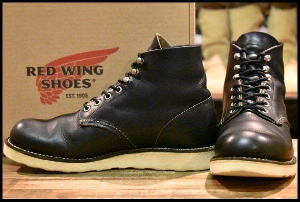 7.5D 11年 レッドウィング 9070 アイリッシュセッター ブラック オイルドレザー プレーントゥ 8165 ブーツ redwing HOPESMORE FD180
