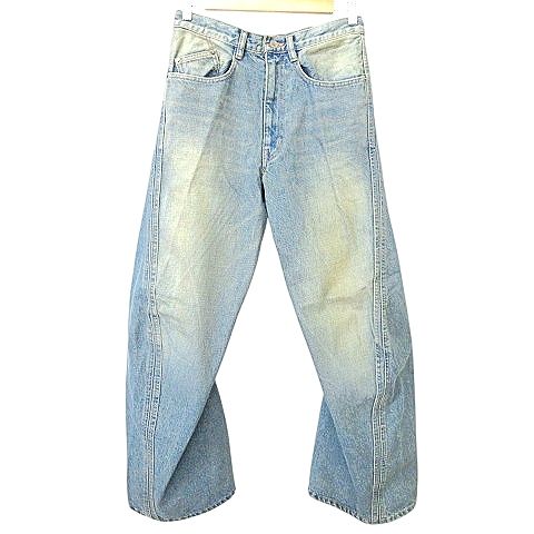 NVRFRGT ネヴァーフォーゲット 24SS 3D Twisted Wide Leg Jeans 3Dツイステッド ワイドレッグ ジーンズ 1 S相当 NF241P08B DIRTY FADED INDIGO A0723