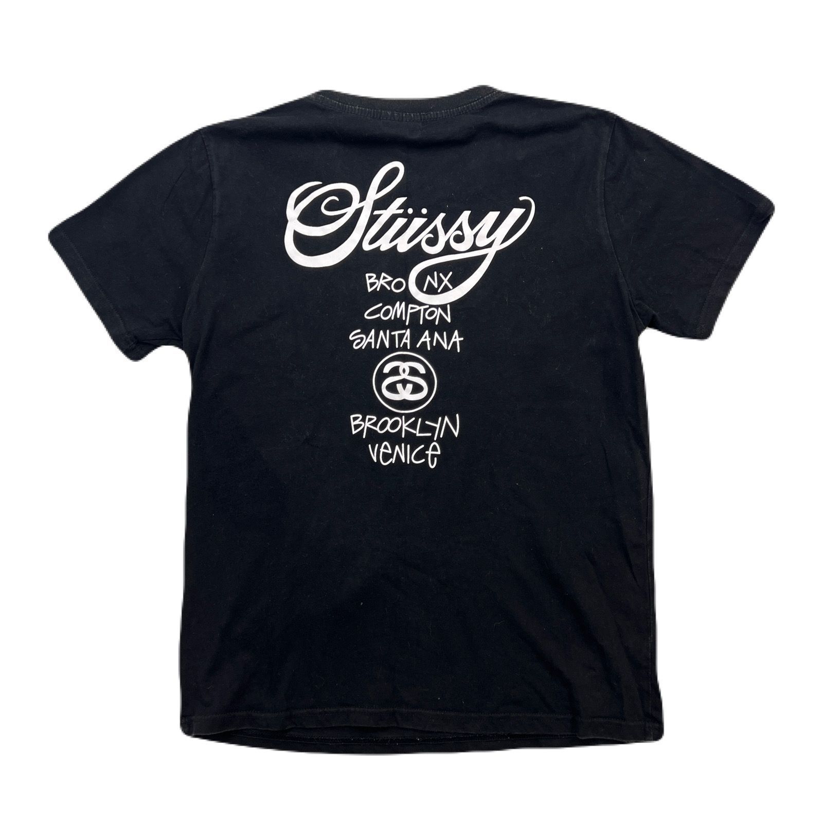 【黒タグ/USA製】ステューシー　両面プリント入　Tシャツ　L 黒タグ/USA製】ステューシー 両面プリント入 Tシャツ L STUSSY