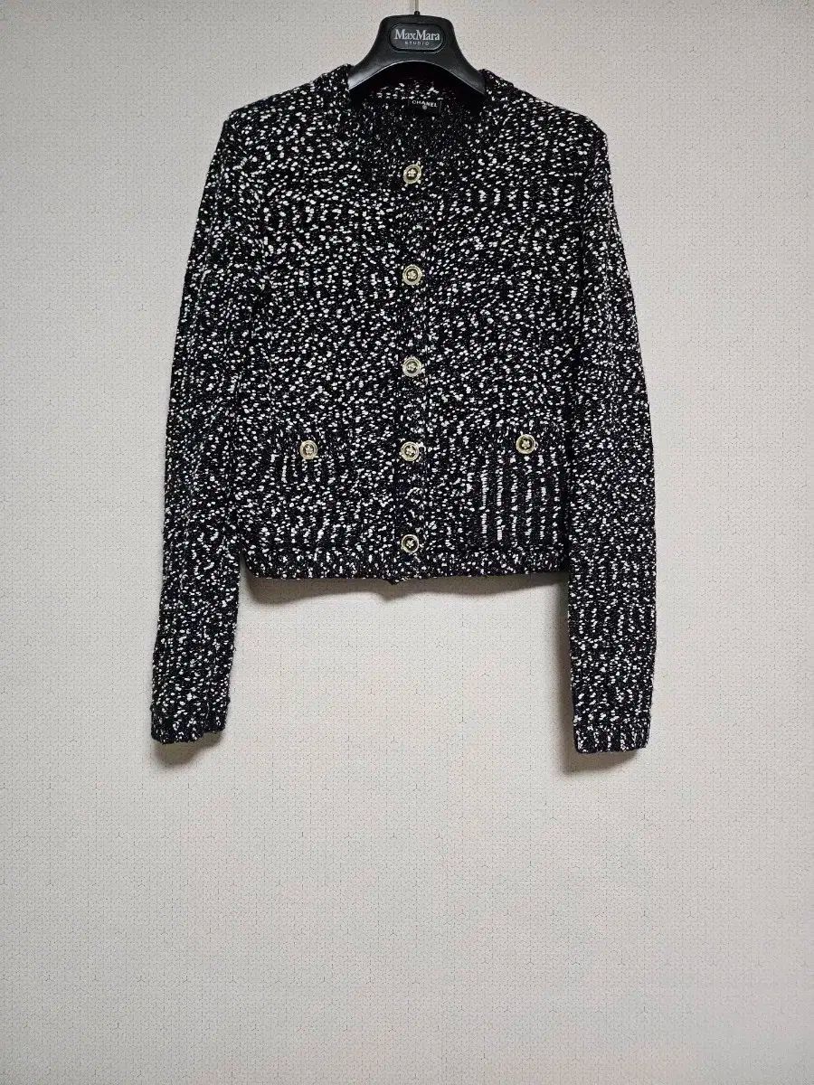 チュール カシミア ニットカーディガン