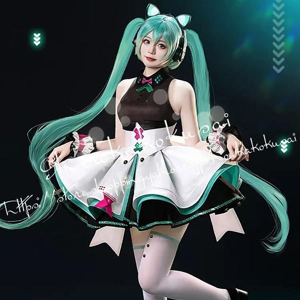 発売 初音ミク はつね みく miku 風 コスプレ衣装 ウィッグ 髪飾りコスチューム cosplay 演出服 アニメ ゲ