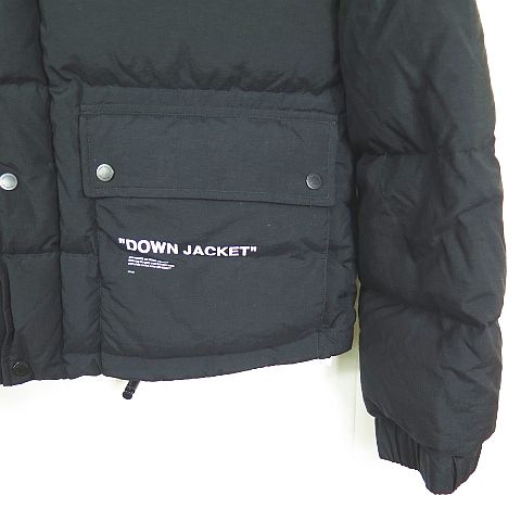 オフホワイト OFF WHITE QUOTE PUFFER DOWN JACKET フード