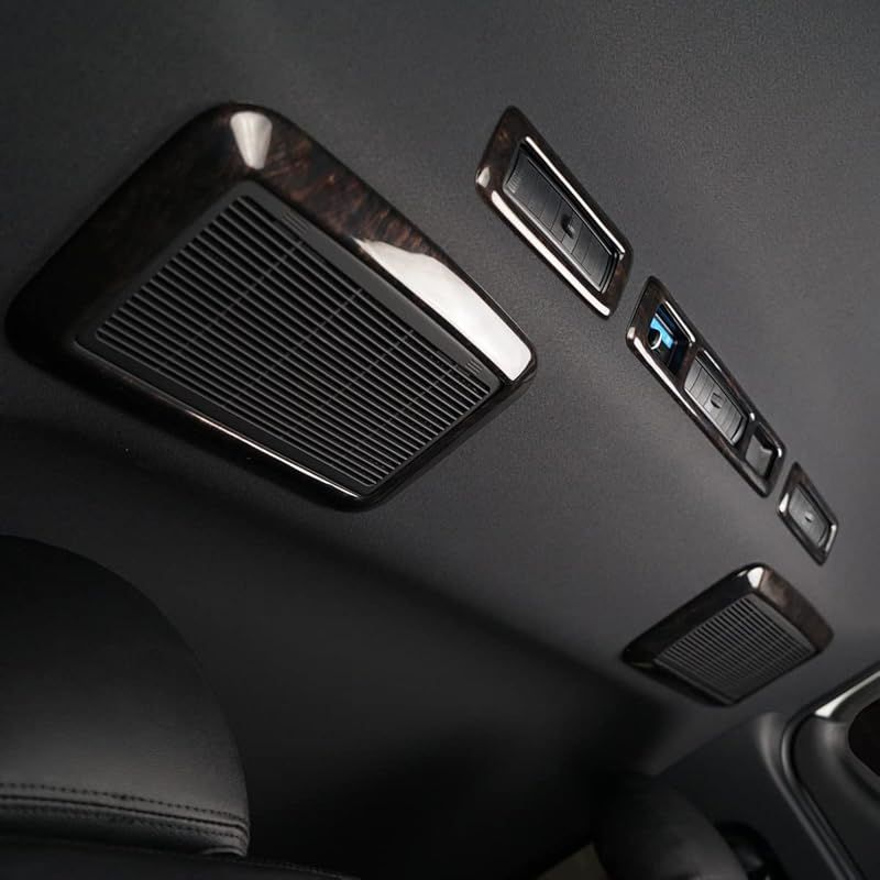 在庫 TRISTAR S ハイエース レジアスエース 200系 4型 5型 6型 7型 リアエアコン用 インテリアパネル 5点セット ダーク 黒木目マホガニー調 1