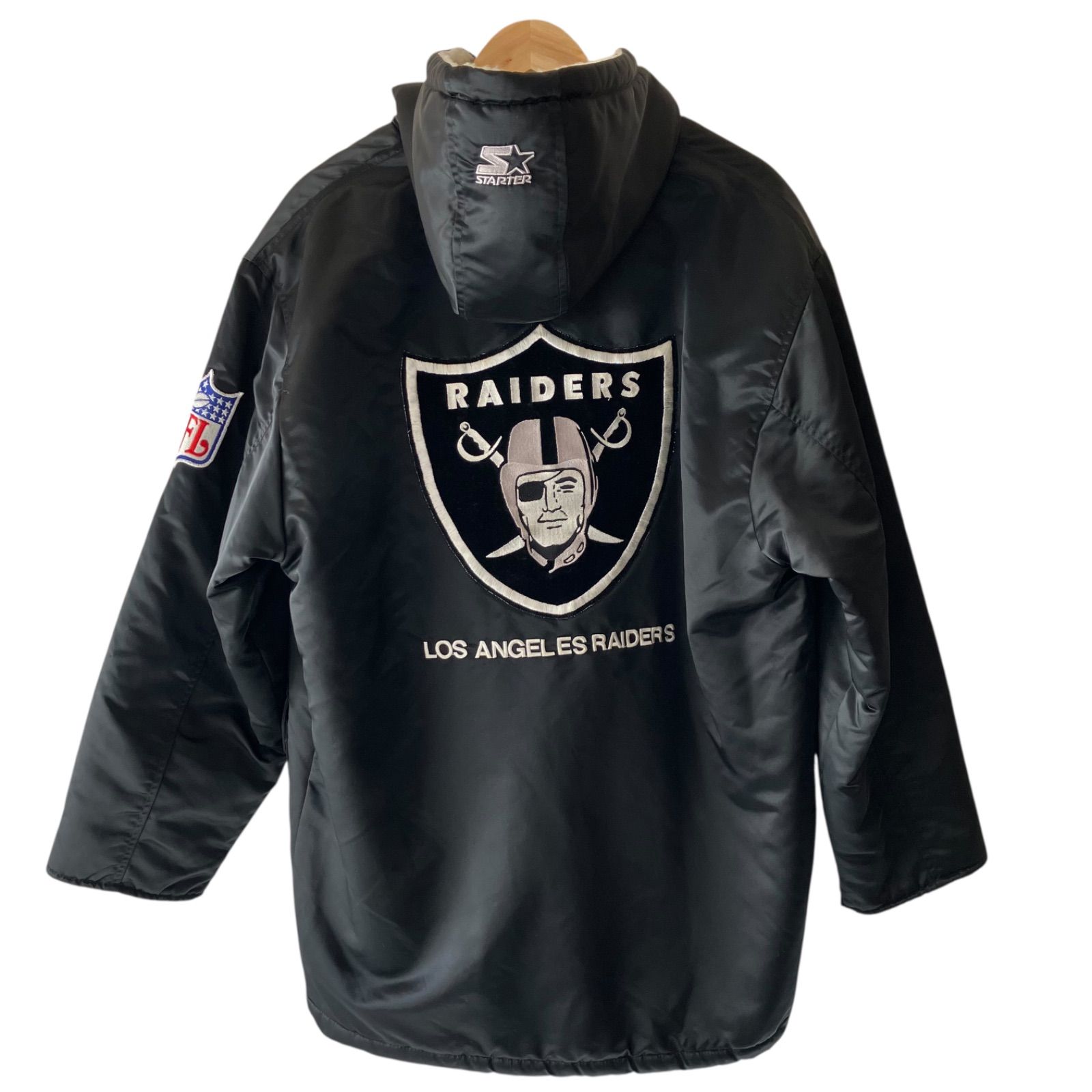 90s~ STARTER NFL RAIDERS ベンチコート ナイロンジャケット