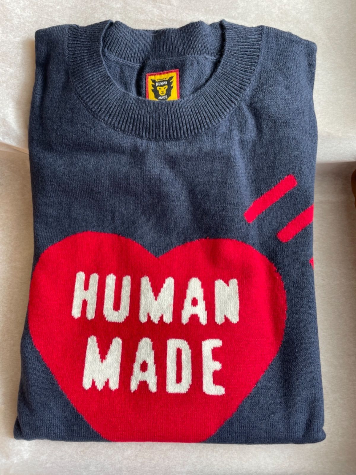 正規逆輸入品 HUMAN MADE heart knit sweater XL オマケ付き