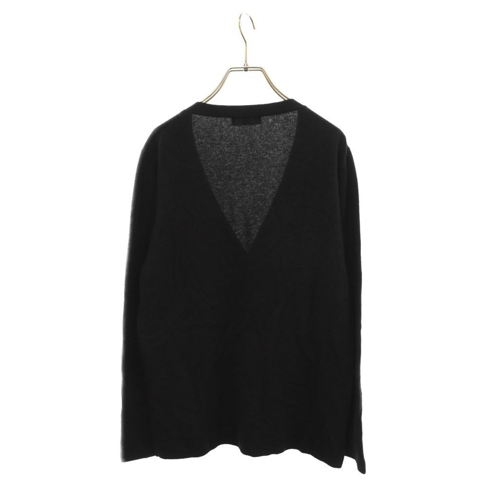 ヨージヤマモト　ブラック カーディガン 長袖 Yohji Yamamoto ヨウジヤマモト POUR HOMME 20SS HN-T36-890 縦