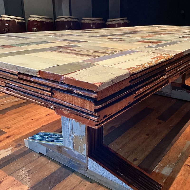 Waste Table in Scrapwood ダイニングテーブル デスク 机