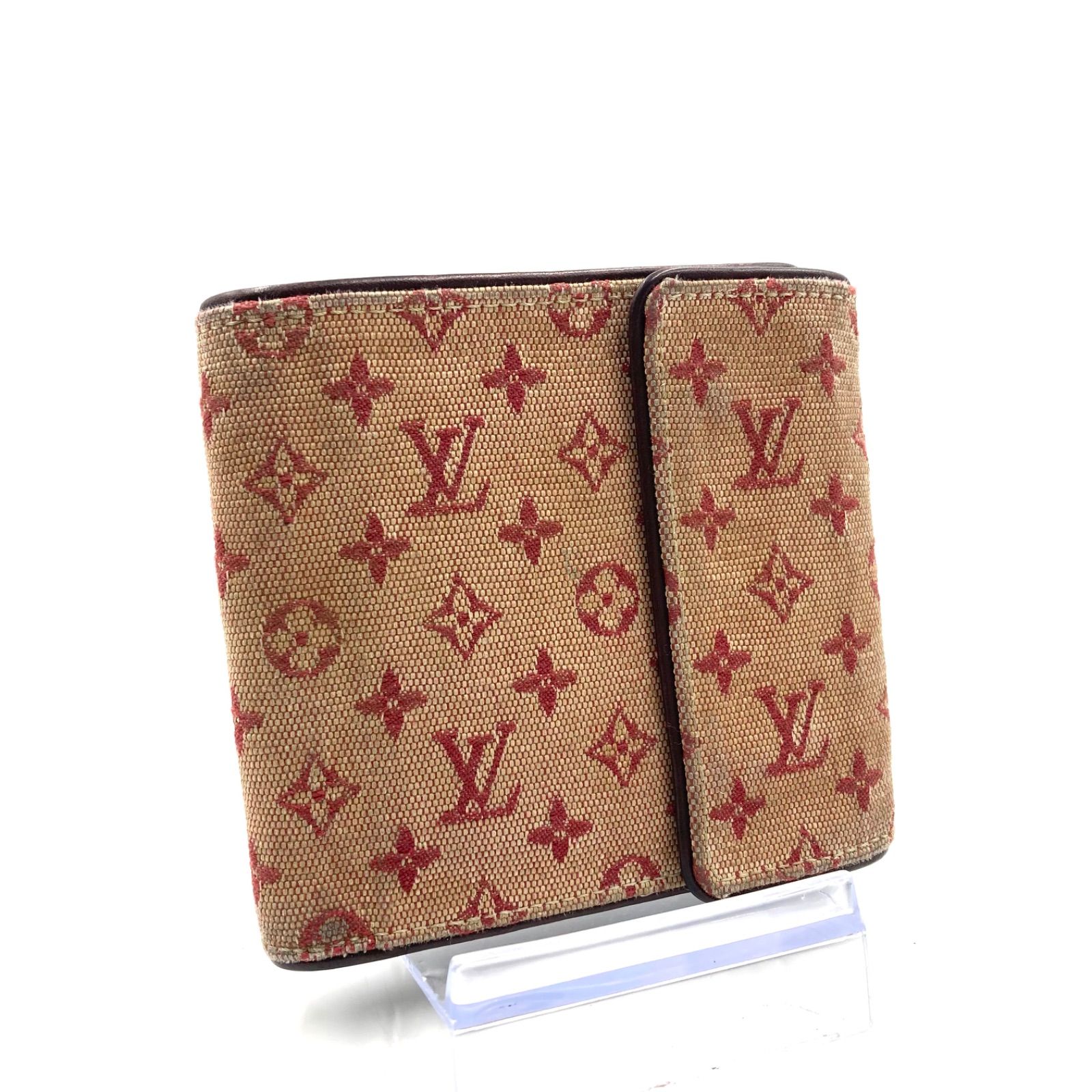 良好品】Louis Vuitton モノグラムミニ スリーズ 赤 