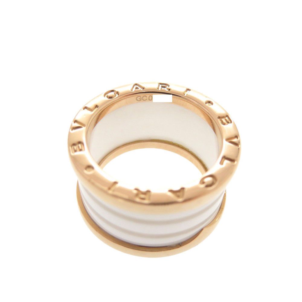 ブルガリ B-ZERO1 4バンド K18PG ホワイトセラミック 750PG 52 ピングゴールド リング 指輪 ジュエリー 0037 BVLGARI WWW_SMP1DAWEKUDUS_SCH_ID