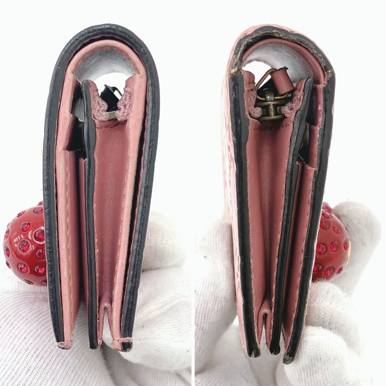 GUCCI グッチ グッチシマ さくらんぼ 二つ折り財布 TB-0262