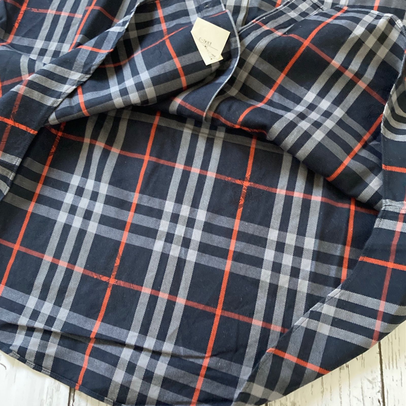 Burberrys バーバリーズ メンズ 長袖シャツ LY チェック 刺繍ロゴ柄