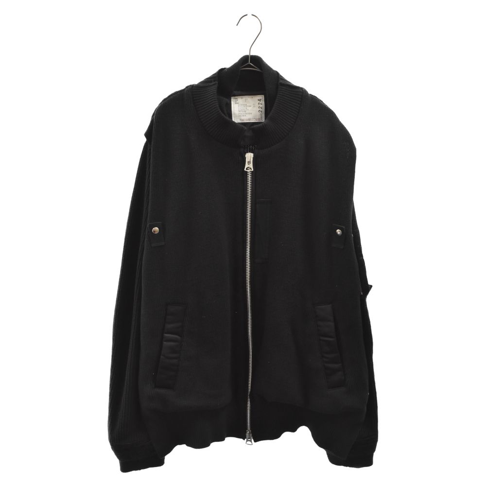 sacai (サカイ) ジップアップニットブルゾン-