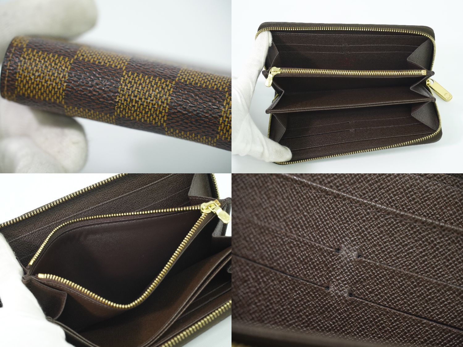 本物 ルイヴィトン LOUIS VUITTON LV ジッピーウォレット ダミエ  