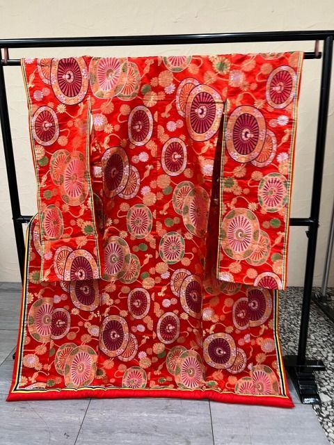 高級 振袖5点セット】 正絹 花柄 鳥柄 上品 古典柄 成人式 高級感