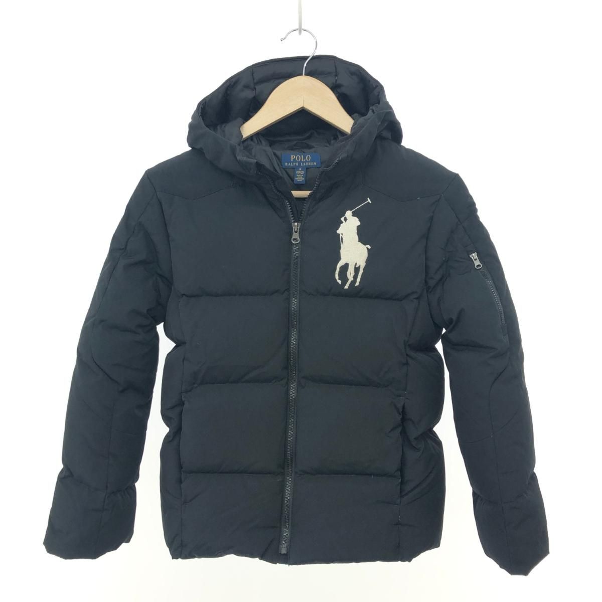 POLO RALPH LAUREN ポロラルフローレン  ダウンジャケット サイズ:10-12歳  ブラック  キッズ ビッグポニー 刺繍　240001118521