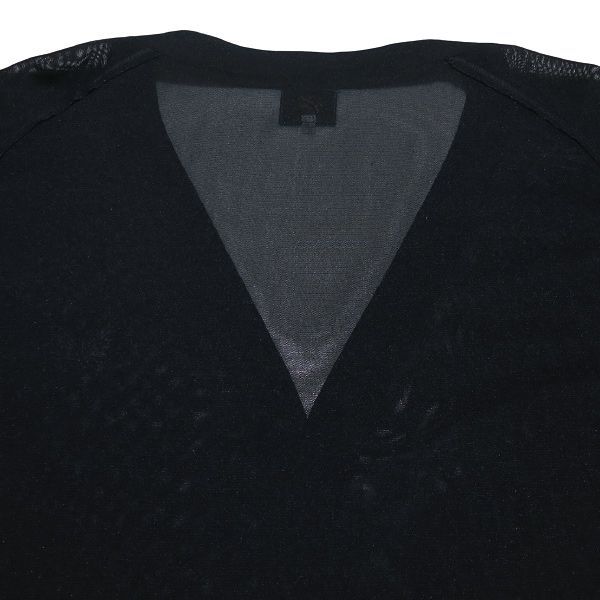 Needles ブラック メッシュ　カーディガン Mサイズ Needles ニードルズ V NECK CARDIGAN-POLY MESH IN211
