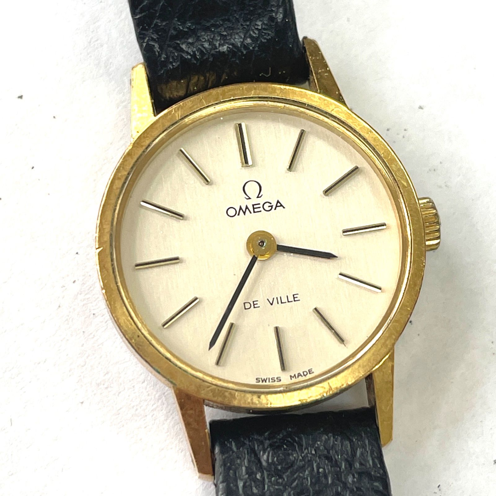 稼働品 OMEGA オメガ Ω レディース 手巻き腕時計 デヴィル