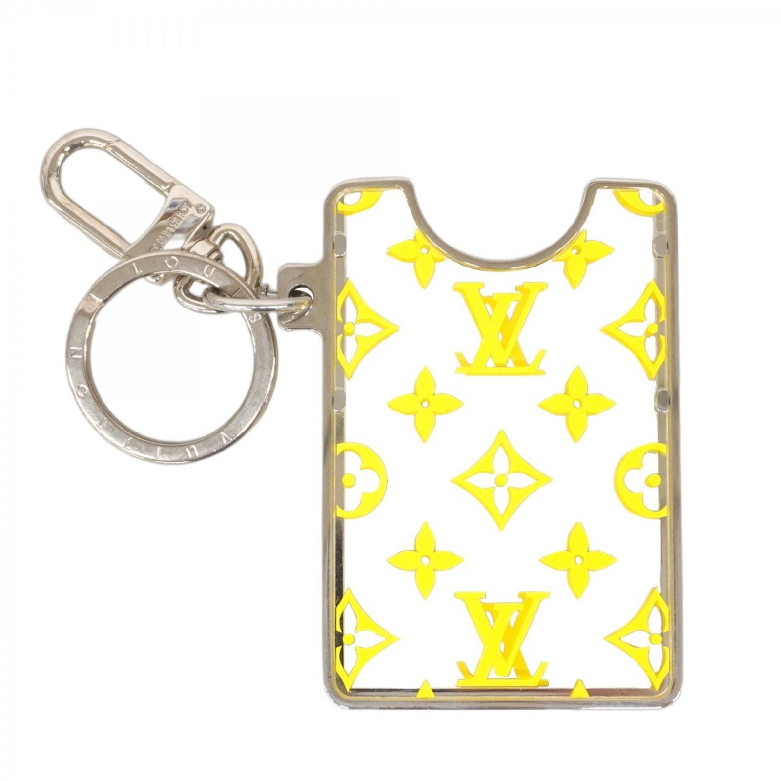 ルイ ヴィトン Louis Vuitton ルイ ヴィトン キーホルダー モノグラム ポルトクレ LVプリズムID M00344 イエロー シルバー クリアメンズ P1474460