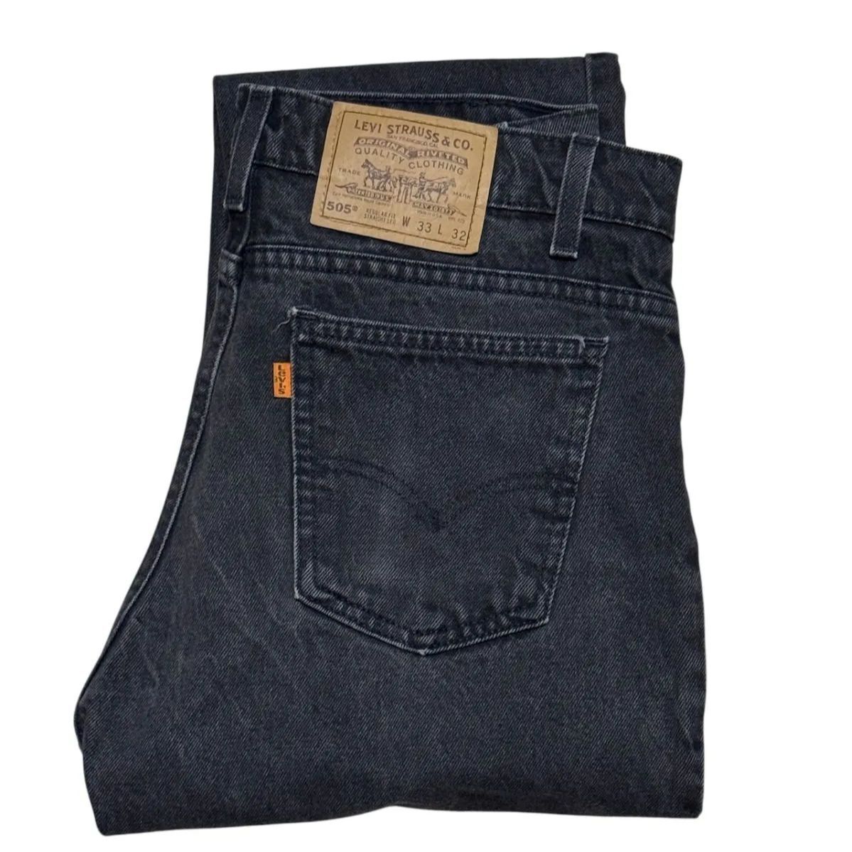 90s Levi's 505 サルファブラック オレンジタブ｜USA製 W33 L32