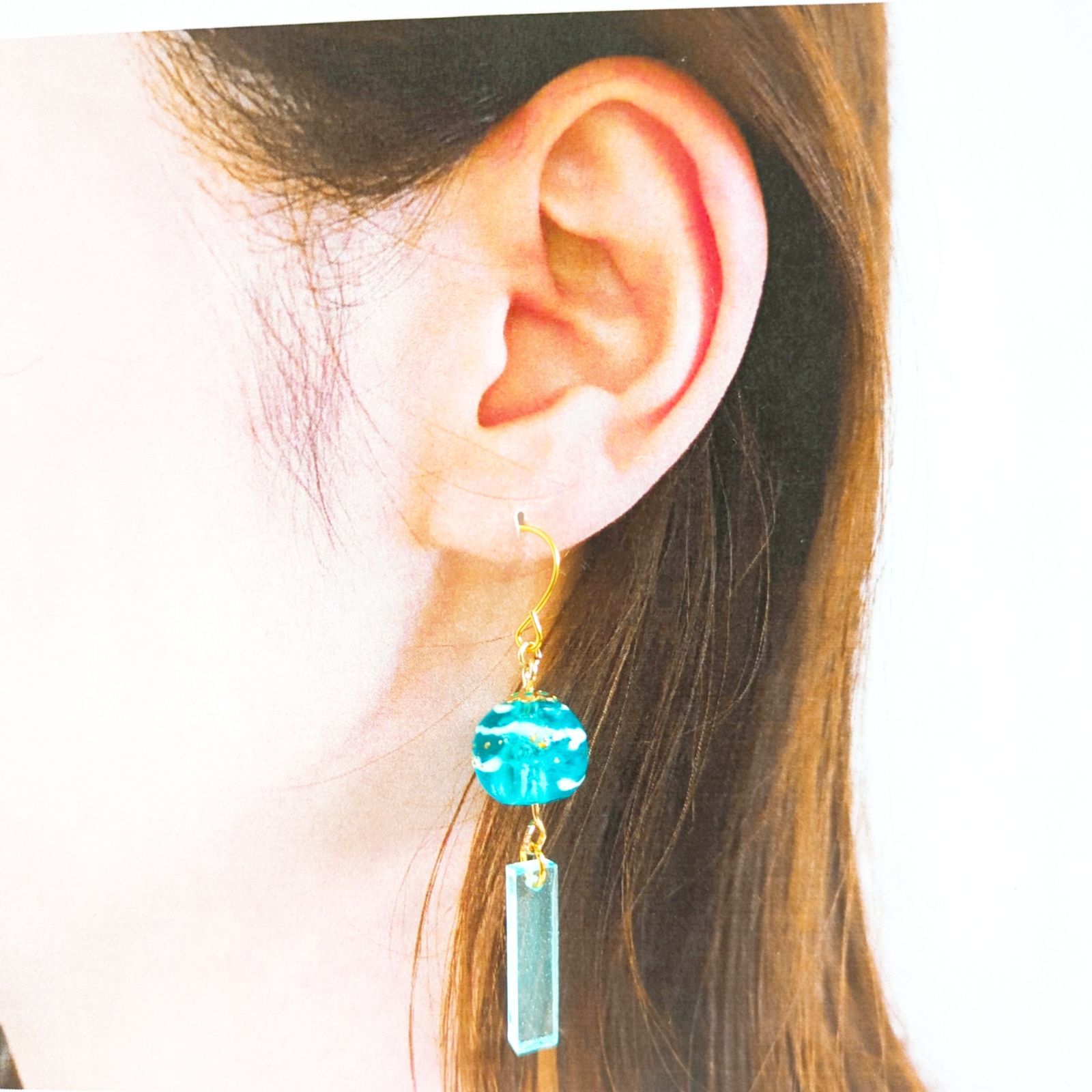 ハンドメイドピアス FACET STONE PIERCED EARRINGS(2JP1006)K10 ピアス｜スター