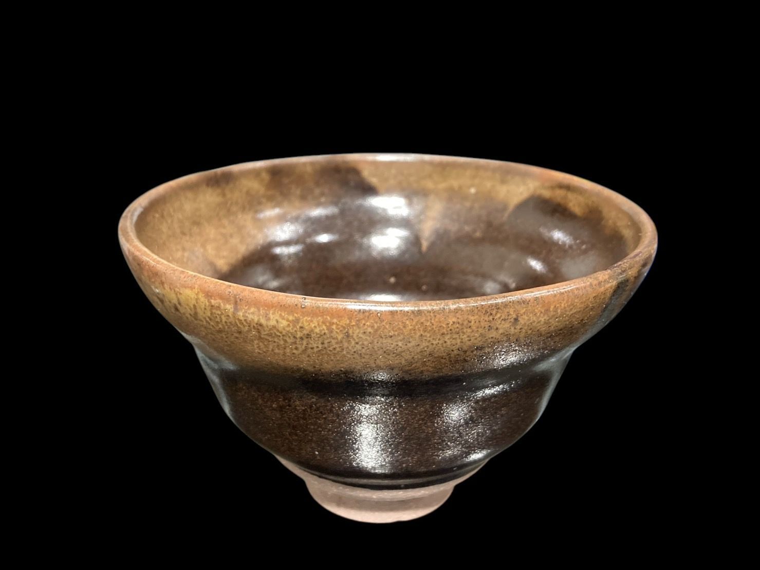 希少 黒薩摩 苗代川焼 哲山作 茶碗 薩摩焼 茶道具 茶器 工芸 古