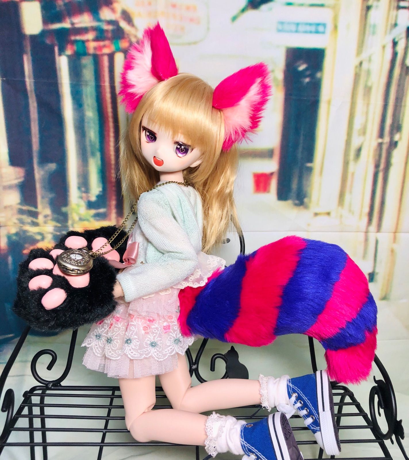 猫耳&縞しっぽ＆懐中時計/DD*SD*MDD*MSD*40～60cmドール用 - メルカリ