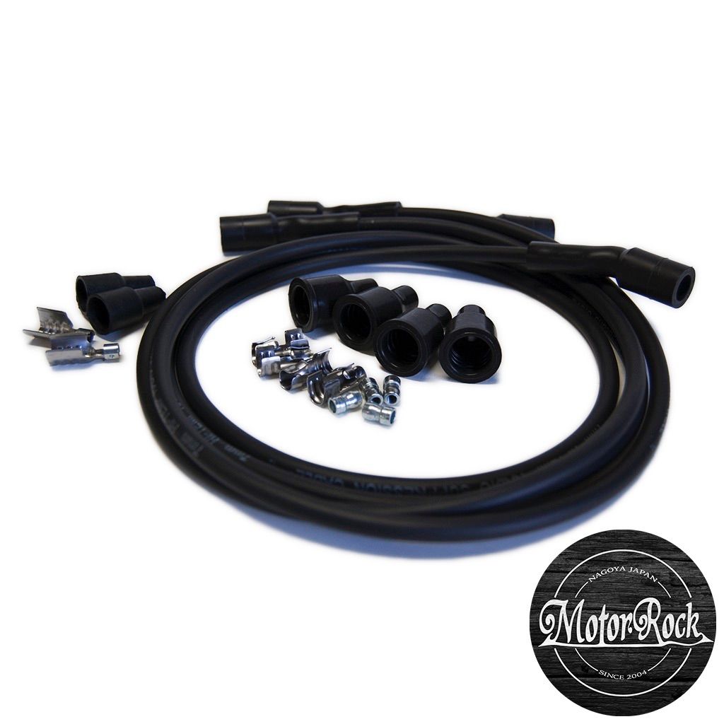 MOTOR ROCK スポーツスター XL'07〜 IGコイル移設ステー用プラグコードセット MR-EL008O