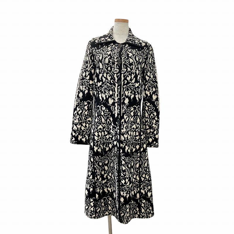 エトロ ETRO ウールペイズリーコート ニット ステンカラー 総柄