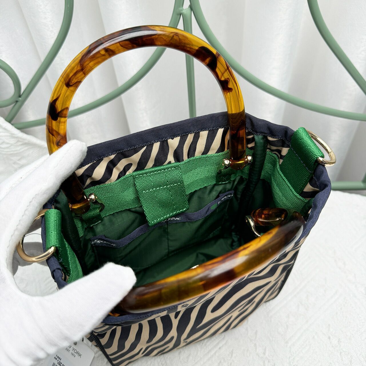 新品未使用 LeSportsac レスポートサック グリーン トートバッグ 