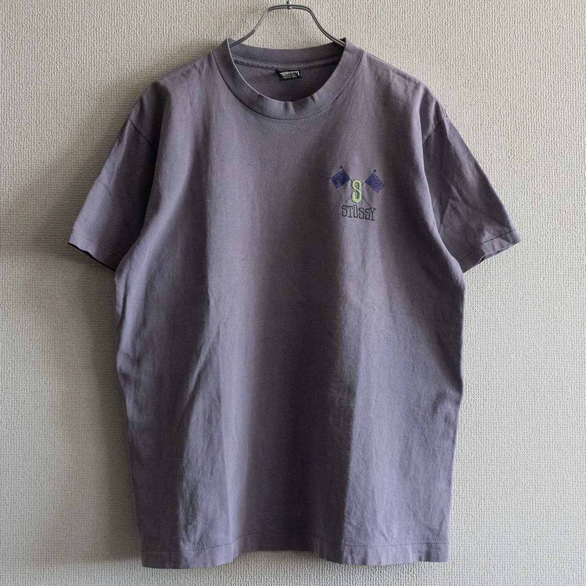 【80s/USA製】OLD STUSSY【胸ロゴ Tシャツ】L ステューシー オールド ビッグシルエット オーバーサイズ 古着 25020763