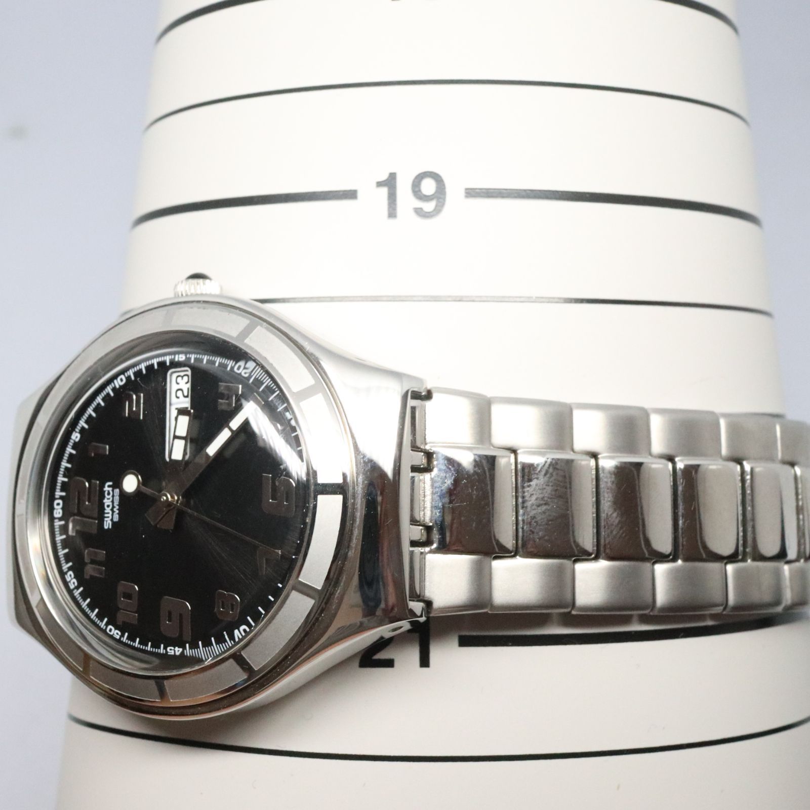 SWATCH IRONY スウォッチ 腕時計 クロノグラフ シルバー メンズ swatch スウォッチ シークレットエージェントグレイ 腕時計