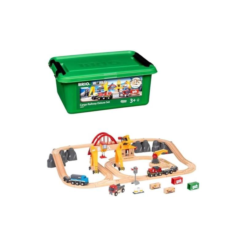 ブリオ　33097 カーゴレールウェイデラックスセット 楽天市場】【びっくり特典あり】ブリオ BRIO カーゴレール